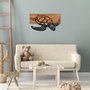 Wallity Caretta Caretta - 314 Escultura de Pared de Madera y Metal en Negro y Nogal